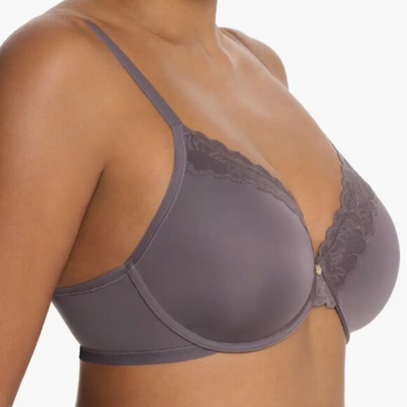 NEW Natori Refined Contour Underwire Bra 36DD Gunmetal Grey Gray $70 Supportive - Picture 4 of 16